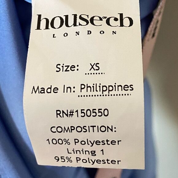 NWT House Of Cb Olivette Periwinkle Satin Maxi Blue Dress Corset Size XS - Picture 12 of 16